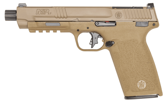 Smith and Wesson optic-ready pistol chambered in 5.7x28.